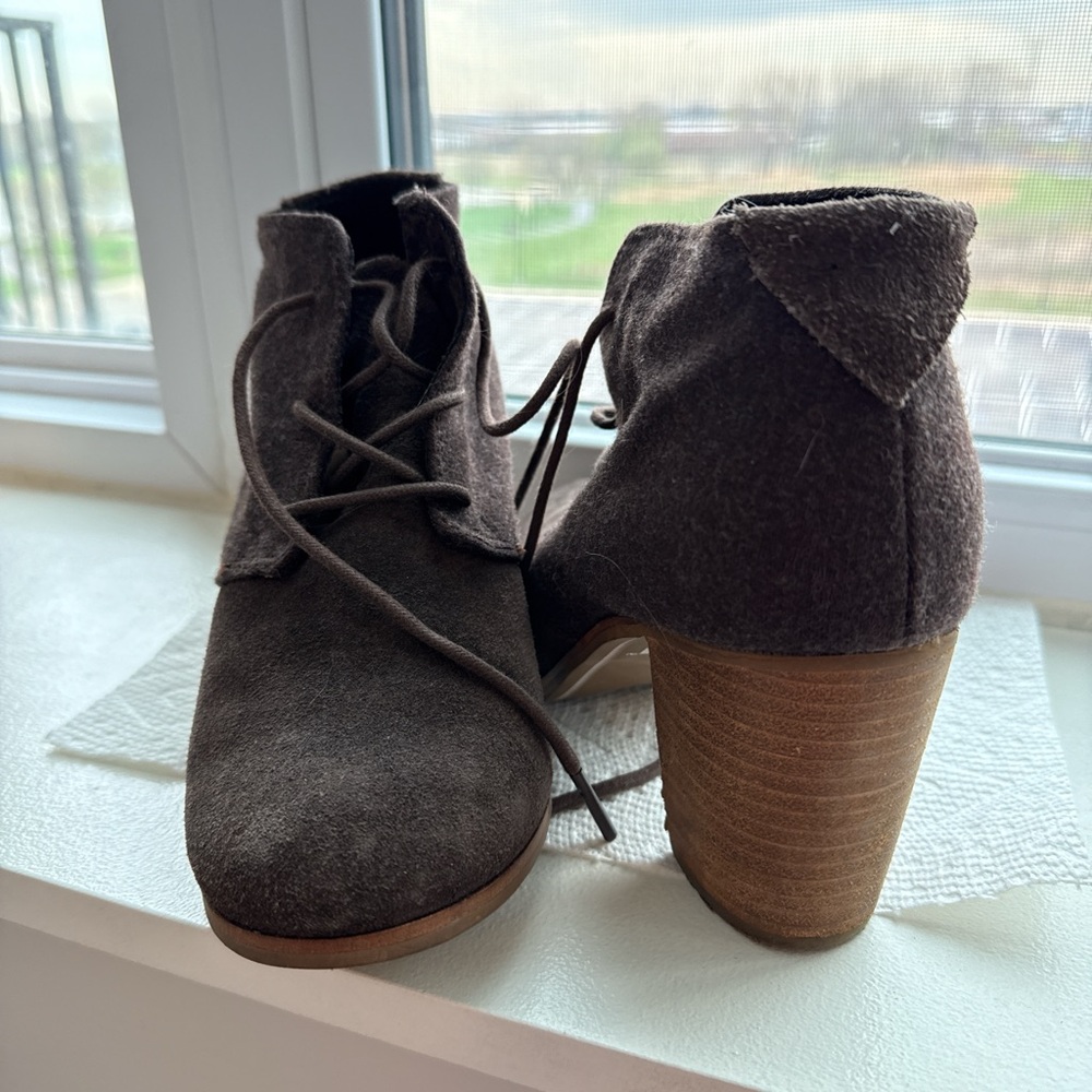 Toms Dark Brown Ankle Booties